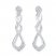 Diamond Drop Earrings 1/10 ct tw Round-cut Sterling Silver