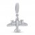 True Definition Airplane Charm 1/20 ct tw Diamonds Sterling Silver