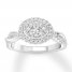 Diamond Engagement Ring 5/8 ct tw Round-cut 14K White Gold