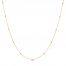 18" Beaded Cable Chain Necklace 14K Yellow Gold Appx. 2mm