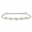 Diamond Bolo Bracelet 7/8 ct tw Round-cut 10K Two-Tone Gold