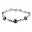 Black Diamond Bracelet Sterling Silver