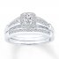 Diamond Bridal Set 3/4 carat tw 14K White Gold