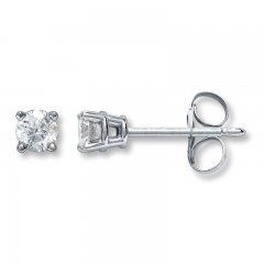 Diamond Earrings 1/3 ct tw Round-cut 14K White Gold