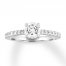 Diamond Engagement Ring 7/8 ct tw Round-cut 14K White Gold