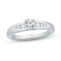 Gender Neutral Diamond Engagement Ring 5/8 ct tw Round-cut 14K White Gold