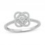 Center of Me Diamond Ring 1/5 ct tw 10K White Gold