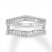 Diamond Enhancer Ring 1/2 ct tw Round/Baguette 14K White Gold