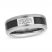 Diamond Wedding Band 1/6 ct tw Black Tungsten