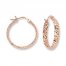 Hoop Earrings 14K Rose Gold 20mm