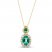 Emerald Necklace 1/8 ct tw Diamonds 10K Yellow Gold 18"