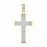 Men's Diamond Cross Charm 1 ct tw Round-cut 10K Yellow Gold