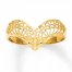 Filigree Chevron Ring 14K Yellow Gold