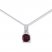 Garnet Necklace White Topaz Sterling Silver