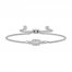 Forever Connected Diamond Bolo Bracelet 1/5 ct tw Princess/Round-Cut 10K White Gold