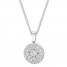 Diamond Necklace 1 ct tw Round-cut 14K White Gold