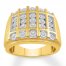 Men's Diamond Band 1/4 ct tw Round-cut 10K Yellow Gold