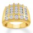 Men's Diamond Band 1/4 ct tw Round-cut 10K Yellow Gold