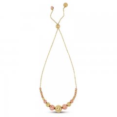 Italian Bolo Bead Bracelet 14K Two-Tone Gold