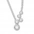 Diamond Necklace 1/6 ct tw Round-cut/Bezel-set Sterling Silver