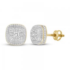 Men's Diamond Earrings 1 ct tw 10K Yellow Gold