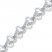 Diamond Heart Bracelet 1/4 ct tw Round-cut Sterling Silver