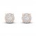 Diamond Halo Stud Earrings 1/10 ct tw Round-Cut 10K Rose Gold