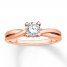 Diamond Engagement Ring 1/2 ct tw Round-cut 14K Rose Gold