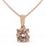 Morganite Necklace 10K Rose Gold 18"