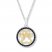 Paw Print Necklace 1/10 ct tw Diamonds Sterling Silver/10K Gold