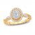 Diamond Engagement Ring 3/8 ct tw Oval/Round 14K Yellow Gold