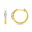 Diamond Hoop Earrings 1/5 ct tw Round-Cut 10K Yellow Gold