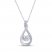 THE LEO Diamond Necklace 1/3 ct tw Round-cut 14K White Gold 19"