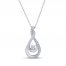 THE LEO Diamond Necklace 1/3 ct tw Round-cut 14K White Gold 19"