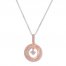 Diamond Circle Necklace 1/4 ct tw Round-cut 10K Two-Tone Gold