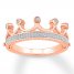 "Stand Tall" Diamond Crown Ring 1/10 ct tw 10K Rose Gold