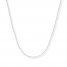 Cable Chain Necklace 14K White Gold 18" Length