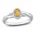 Citrine & Diamond Promise Ring 1/10 ct tw Oval/Round-Cut Sterling Silver