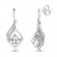 White Topaz Earrings Sterling Silver