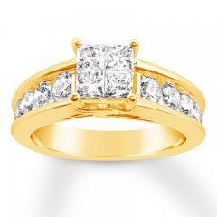 Diamond Engagement Ring 1-7/8 ct tw 14K Yellow Gold