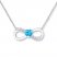 Infinity Necklace Heart-Shaped Blue Topaz Sterling Silver