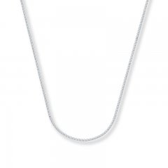 Wheat Chain Necklace 14K White Gold 20" Length