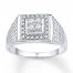 Men's Diamond Ring 1/4 carat tw 10K White Gold