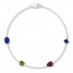 Lab-Created Sapphire/Garnet/Peridot Bracelet Sterling Silver