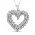 Diamond Heart Necklace 1 ct tw 10K White Gold 18"