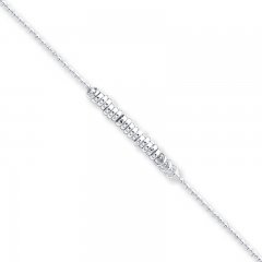 Love Ring Anklet Sterling Silver 9" Length