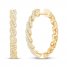 Circle of Gratitude Diamond Hoop Earrings 1/4 ct tw Round-cut 10K Yellow Gold