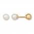 Children's Cultured Pearl Earrings 14K Yellow Gold