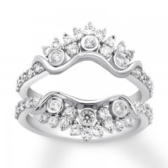 Diamond Enhancer Ring 1 ct tw Round-cut 14K White Gold