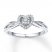 Diamond Heart Ring 1/8 ct tw Round-cut 10K White Gold